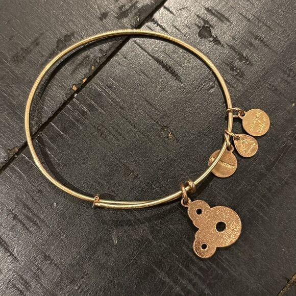 Minnie Donut Alex & Ani Bracelet Disney Sweet Dessert Rose Gold Bangle Charm - Picture 7 of 7